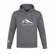 Lightweight gray University of New Hampshire Club Lightweight Hoodie by Canterbury featuring a wildcat mascot logo and “MEN’S RUGBY” text on the chest.