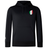 Just In: The Italy Shield Club Lightweight Hoodie by EMB Canterbury is a black hoodie with a front pocket and a small chest emblem showcasing the vibrant colors of the Italian flag.
