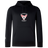 The Superior Rugby Club Lightweight Hoodie by WRS Canterbury features a black design, kangaroo pocket, drawstring hood, chest "Superior Rugby" logo with wings and an “S,” plus a small white logo on the left sleeve inspired by classic Canterbury style.