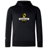 The Chicago Riot Club Lightweight Hoodie by WRS Canterbury is a custom, black lightweight hoodie featuring a yellow and white "Chicago Riot Rugby Football Club" chest logo and a small white logo on the left sleeve for comfort and style.