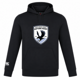 Introducing the South Orange County Raptors Club Lightweight Hoodie by Canterbury—a black hooded sweatshirt custom designed for rugby supporters. Featuring a front pocket, this lightweight hoodie showcases the “South Orange County Raptors Rugby” logo with a flying raptor, as well as an official Canterbury logo on the sleeve. From WRS Canterbury, it combines comfort and style, making it the ideal choice for any rugby enthusiast.