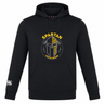 The Spartan Youth Rugby Club Lightweight Hoodie by WRS Canterbury features a front pocket, Spartan helmet graphic, “SPARTAN YOUTH RUGBY” in yellow, and a white Canterbury sleeve logo—perfect for active youth.