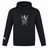 Black lightweight Cal Lutheran University Club Lightweight Hoodie by Canterbury with a front kangaroo pocket and a white graphic on the chest depicting a shield, swords, and the year 1968.