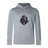 The Cypress Warriors Men's Rugby Club Lightweight Hoodie by WRS Canterbury features a light gray design with the 2024 warrior helmet logo on the chest and a small "C" on the left sleeve, custom made for Canterbury fans.
