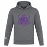 Grey Western Carolina University Club Lightweight Hoodie by Canterbury featuring a purple “Western Carolina Rugby 1990” logo on the chest and a small logo on the right cuff.