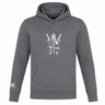 Lightweight gray Cal Lutheran University Club Lightweight Hoodie by Canterbury featuring a white printed crest with a helmet, crossed swords, a cross, and the year 1968 on the chest.
