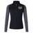 The EMB Canterbury East Stroudsburg University Women's Elite First Layer is a black and gray long-sleeve quarter-zip top with "ESU Rugby" on the chest, a white shoulder logo, and moisture-wicking VapoDri technology for comfort.