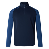 The men's navy Canterbury Elite First Layer half zip pullover with VapoDri technology.