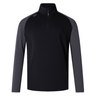 The Canterbury Elite First Layer, a Canterbury men's black and grey half zip top, is perfect for training attire. This top is equipped with VapoDri technology to keep you cool and comfortable during your workouts.