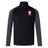 The San Diego Legion Rugby Academy Women's Elite First Layer by EMB Canterbury is a black and gray long-sleeve pullover with a quarter zip, made from recycled polyester and showcasing honeycomb fabric. The logo on the chest reads "Legion SD Rugby Academy," combining style with sustainability.
