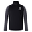 The University of Chicago Women's Elite First Layer by EMB Canterbury is a black and gray long-sleeve rugby pullover crafted from honeycomb fabric with VapoDri technology, featuring a quarter zip and a team logo on the chest for a sporty touch.