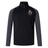 The Birmingham Iron Women's Football Elite First Layer by EMB Canterbury is a black and dark gray long-sleeve quarter-zip top with a red rooster "Iron" shield logo, crafted in Canterbury style with advanced VapoDri technology for comfort.