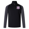 Black and grey Western Carolina University Elite First Layer by Canterbury quarter-zip pullover featuring a Western Carolina Rugby logo on the chest.