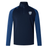 The Milwaukee Barbarians Rugby Elite First Layer by EMB Canterbury is a long-sleeve navy and blue top featuring a team crest on the left chest, a logo on the right shoulder, and VapoDri technology for moisture management.