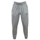 The Capital Selects Women's Leisure Sweatpants by EMB Canterbury are crafted from organic cotton fleece and feature a drawstring waist, side pockets, and a stylish logo on the right thigh.