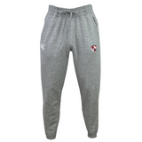 Introducing the Illinois Womens RFC Leisure Sweatpant by EMB Canterbury: gray organic cotton sweatpants with a drawstring waist and two embroidered EMB Canterbury logos.
