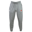 The Silicon Valley Leisure Sweatpant by EMB Canterbury is made from organic cotton and features a drawstring waist. It showcases a white Canterbury logo on the left and a red crest on the right side, delivering both comfort and style.