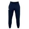The Canterbury Leisure Sweatpant by Canterbury comes in navy blue and features an elastic waistband, drawstring, and pockets. Crafted from a sustainable blend, these athletic pants have a logo printed on the left thigh.