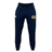 Old Man Rivah Rugby Leisure Sweatpant by EMB Canterbury in navy blue with a drawstring waist, white Canterbury logo on the right thigh, and an embroidered crest on the left thigh.