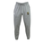 Chicago Riot Leisure Sweatpant by EMB Canterbury in gray, featuring a drawstring waist, side pockets, and two thigh logos. Made from recycled polyester fleece. Shown against a white background.