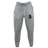 Aging Alabama Rugby Players Leisure Sweatpant by EMB Canterbury in grey organic cotton, featuring a drawstring waist and an Alabama state silhouette logo with a hockey player.