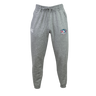 The SWFL Lady Hammerheads Leisure Sweatpant by WRS Canterbury features gray recycled polyester fleece, a drawstring waistband, white logo on the left thigh, and a rugby-themed emblem on the right—shown on a plain white background.
