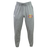 Potomac Exiles Rugby Club Leisure Sweatpants by EMB Canterbury, featuring sustainable gray fabric with a drawstring waist, white Canterbury logo on the left thigh, and a colorful Potomac Exiles crest on the right thigh, displayed against a plain background.