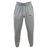 The Santa Rosa Youth Rugby Leisure Sweatpant by EMB Canterbury features soft gray recycled polyester fleece, an elastic waistband with drawstring, cuffed ankles, a white Canterbury logo on the left thigh, and a red rose emblem on the right thigh—all showcased against a plain background.