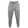 The USA Para Powerlifting Leisure Sweatpant by EMB Canterbury features a drawstring waist, organic cotton fabric, a white logo on the left thigh, and "USA Powerlifting" text with a flag on the right.