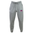 The Nebraska Rugby Referee Society Leisure Sweatpant by EMB Canterbury is a gray, sustainable sweatpant with a drawstring, featuring the Canterbury logo on the left and Nebraska rugby logo on the right thigh.