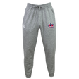 The Nebraska Rugby Referee Society Leisure Sweatpant by EMB Canterbury is a gray, sustainable sweatpant with a drawstring, featuring the Canterbury logo on the left and Nebraska rugby logo on the right thigh.