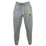 The Old Man Rivah Rugby Leisure Sweatpant by EMB Canterbury features a drawstring waistband, embroidered crest on the right thigh, and white logo on the left thigh. Made from soft organic cotton sweatpants fabric, it's presented on a plain background.