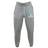 The EMB Canterbury NC Rugby Academy - Megalodons Leisure Sweatpant by Canterbury features gray sustainable fabric, a drawstring waist, the Megalodons logo and text on the right thigh, plus a small white logo on the left.