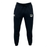 Birmingham Steel Rugby Leisure Sweatpants by EMB Canterbury are black track pants made from organic cotton, showcasing an embroidered logo on the left thigh and a CCC logo on the right.