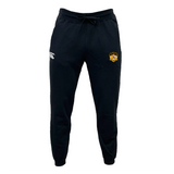The University of Maryland Baltimore County Rugby Leisure Sweatpant by EMB Canterbury features the CCC logo on the left pocket, UMBC logo on the right thigh, and is crafted from recycled polyester with a drawstring waist.