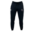 The Cypress Warriors Men's Rugby Leisure Sweatpant by EMB Canterbury features a white Canterbury logo on the left thigh, team crest on the right, and is made from recycled polyester fleece. Shown on a plain white background.