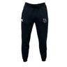 The Cypress Warriors Men's Rugby Leisure Sweatpant by EMB Canterbury features a white Canterbury logo on the left thigh, team crest on the right, and is made from recycled polyester fleece. Shown on a plain white background.