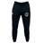 Black organic cotton ICRON Leisure Sweatpant by Canterbury with a drawstring waist, a small logo on the right thigh, and an ICRON shield patch on the left.