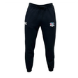 The SWFL Lady Hammerheads Leisure Sweatpant by WRS Canterbury are black joggers with a drawstring waist, made from organic cotton, featuring dual upper thigh logos and shown on a plain white background.