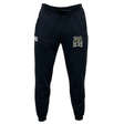 The Lewis County Elks Leisure Sweatpant by EMB Canterbury features a drawstring waist, a white Canterbury logo on the left, and an embroidered “Elks” moose head logo on the right. Made from organic cotton, these sweatpants are a sustainable loungewear option.