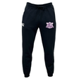 Black organic cotton Western Carolina University Leisure Sweatpant by Canterbury with an elastic drawstring waist and a logo on the left hip featuring the text “Western Carolina Rugby 1990.”