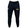 Black organic cotton Mother Lode Leisure Sweatpant by Canterbury featuring a drawstring waist, a logo on the right hip, and a Mother Lode Rugby emblem on the left thigh.
