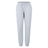The Women's Leisure Sweatpant by Canterbury features light grey leisure sweatpants for women, designed with an elastic waistband, drawstring, and side pockets. The ribbed cuffs ensure a snug fit at the ankles. Crafted from a soft cotton blend fleece, these sweatpants deliver maximum comfort and style.
