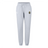 The Chicago Riot Women's Leisure Sweatpant by EMB Canterbury is crafted from organic cotton in light gray, featuring an elastic waistband, drawstring, side pockets, and two embroidered logos for everyday comfort.