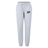 The Valley Panthers Girls Rugby Women’s Leisure Sweatpant by EMB Canterbury features a light gray design with an elastic waistband, adjustable drawstring, cuffed ankles, and two small printed logos on the upper front left and right sides. Crafted from soft organic cotton, these sweatpants provide all-day comfort.