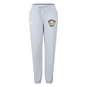 Light gray Mother Lode Women’s Leisure Sweatpant by Canterbury featuring a drawstring waist and a thigh graphic with two crossed gold pickaxes and the text “MOTHER LODE RUGBY.”