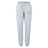Rock Rugby Women’s Leisure Sweatpant by Canterbury in grey organic cotton with a drawstring waist, cuffed ankles, and a green Canterbury shield logo on the left hip.
