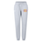 The Potomac Exiles Rugby Club Women's Leisure Sweatpant by EMB Canterbury features a light gray design with an elastic waistband, drawstring, and a small crest logo on the left thigh. Crafted from soft organic cotton, these sweatpants deliver exceptional comfort and style.