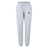 The Society of Iowa Rugby Referees Women’s Leisure Sweatpant by Canterbury from EMB Canterbury offers comfortable, everyday wear with light gray organic cotton fabric, a drawstring waist, and elastic cuffs, featuring a subtle small floral patch design on the left thigh.