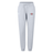 Light gray Santa Rosa Youth Rugby Women’s Leisure Sweatpant by EMB Canterbury, designed with a drawstring waistband, features a small embroidered rose on the left pocket and subtle white text on the right. Made from soft organic cotton, these Canterbury sweatpants provide comfort and effortless style.
